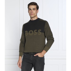 Sweter Hugo Boss z okrągłym dekoltem