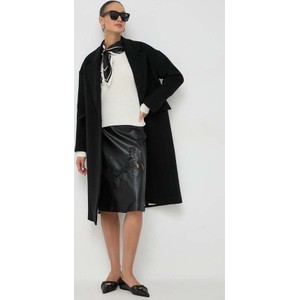 Czarny płaszcz Beatrice B w stylu casual oversize z wełny