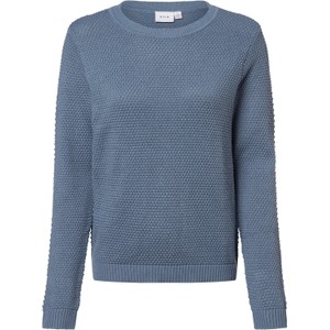 Granatowy sweter Vila z bawełny