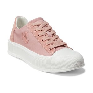 Różowe buty sportowe Ralph Lauren sznurowane