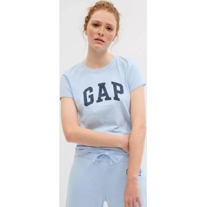 Niebieski t-shirt Gap z bawełny