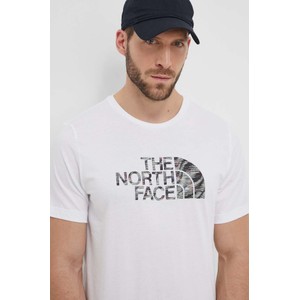 T-shirt The North Face z bawełny w sportowym stylu z nadrukiem