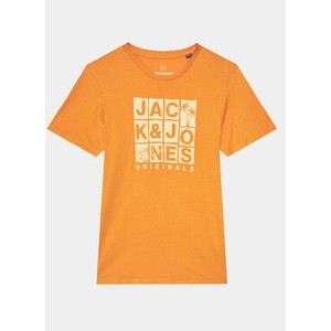 Pomarańczowa koszulka dziecięca Jack&jones Junior dla chłopców