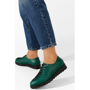 Zielone półbuty Zapatos sznurowane