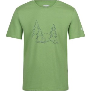Zielony t-shirt Regatta w młodzieżowym stylu z bawełny