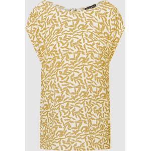 Żółta bluzka Soaked in Luxury z krótkim rękawem w stylu casual z okrągłym dekoltem