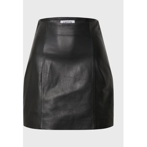 Czarna spódnica EDITED w rockowym stylu ze skóry mini