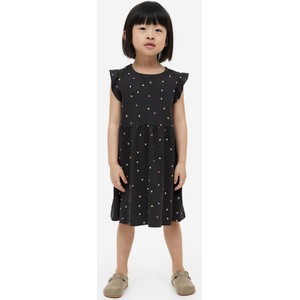 Czarna sukienka dziewczęca H & M z bawełny