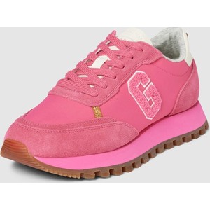 Różowe buty sportowe Gant w sportowym stylu sznurowane