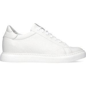 Białe sneakersy podwyższające, buty ze skóry, Conhpol Dynamic, SH2682-01