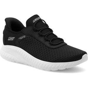 Czarne buty sportowe Skechers w sportowym stylu z płaską podeszwą