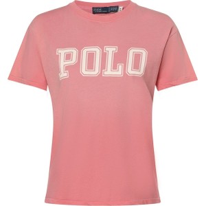 Różowy t-shirt POLO RALPH LAUREN z dżerseju