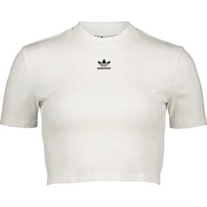 T-shirt Adidas z okrągłym dekoltem z bawełny w sportowym stylu