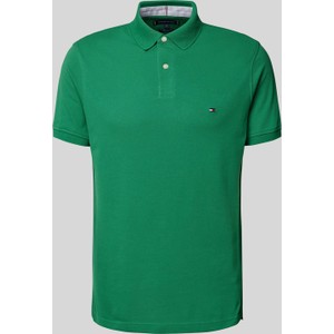 Zielony t-shirt Tommy Hilfiger w stylu casual z krótkim rękawem