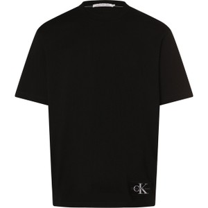 Czarny t-shirt Calvin Klein z bawełny w stylu casual