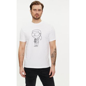 T-shirt Karl Lagerfeld z nadrukiem w młodzieżowym stylu