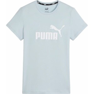 Miętowy t-shirt Puma z okrągłym dekoltem w sportowym stylu z krótkim rękawem