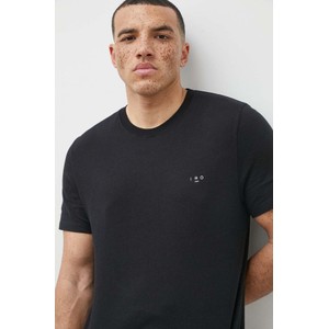 Czarny t-shirt Iro z bawełny z krótkim rękawem w stylu casual