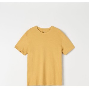 Żółty t-shirt Sinsay z krótkim rękawem w stylu casual