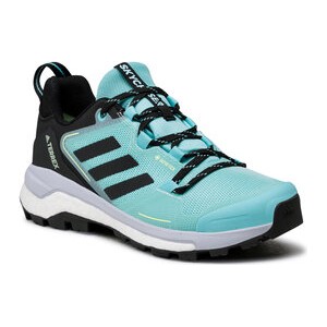 Niebieskie buty sportowe Adidas sznurowane z goretexu
