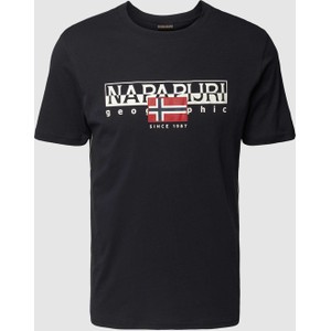 T-shirt Napapijri z krótkim rękawem z bawełny z nadrukiem