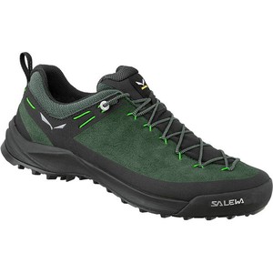 Zielone buty trekkingowe Salewa sznurowane