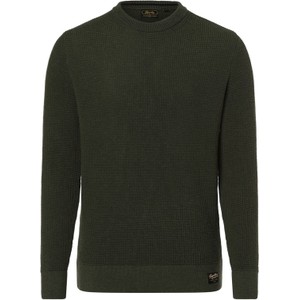 Zielony sweter Superdry z bawełny z okrągłym dekoltem w stylu casual