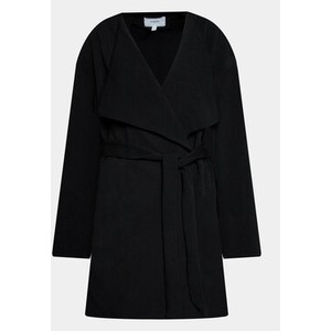 Czarny płaszcz Evoked Vila w stylu casual bez kaptura przejściowa