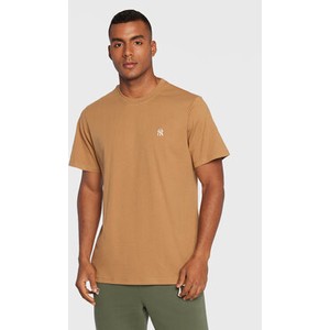 Brązowy t-shirt 47 Brand w stylu casual z krótkim rękawem