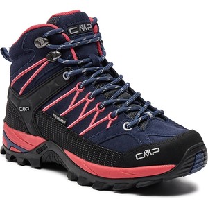 Granatowe buty trekkingowe CMP z płaską podeszwą