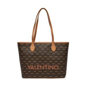 Brązowa torebka Valentino na ramię z nadrukiem