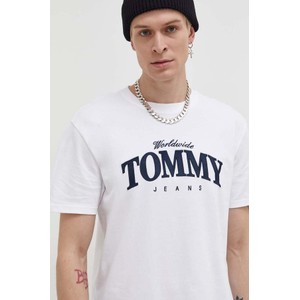 T-shirt Tommy Jeans z bawełny z nadrukiem