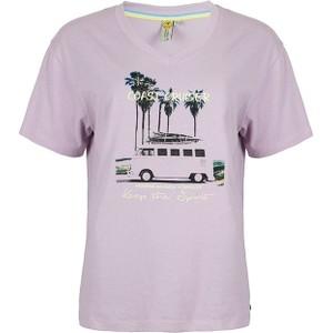 Fioletowy t-shirt Roadsign z bawełny