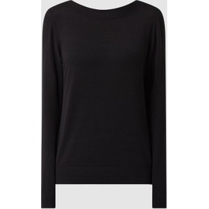 Czarny sweter S.Oliver z bawełny w stylu casual