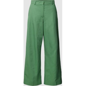 Zielone spodnie MaxMara w stylu retro z bawełny