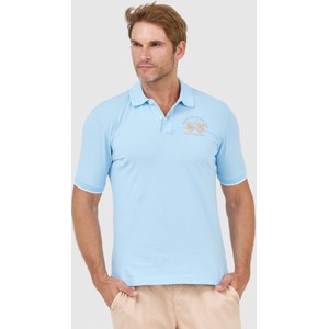 Niebieska koszulka polo La Martina w stylu casual