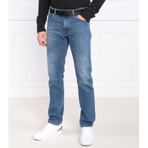Niebieskie jeansy Hugo Boss z bawełny
