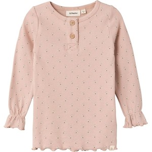 Różowa bluzka dziecięca Lil Atelier z bawełny dla dziewczynek