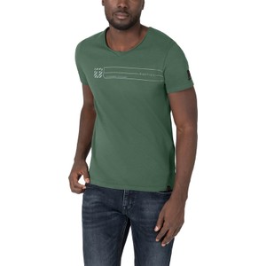 Zielony t-shirt Timezone z bawełny