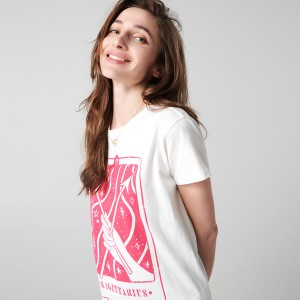 T-shirt Sinsay w młodzieżowym stylu z krótkim rękawem z okrągłym dekoltem