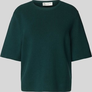 Zielona bluzka Marc O'Polo z bawełny z krótkim rękawem w stylu casual