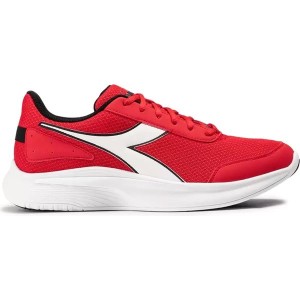 Czerwone buty sportowe Diadora sznurowane w sportowym stylu