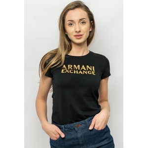 T-shirt Armani Exchange w młodzieżowym stylu z krótkim rękawem z okrągłym dekoltem