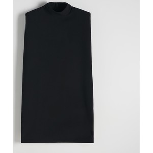 Czarna sukienka Reserved z długim rękawem z tkaniny prosta