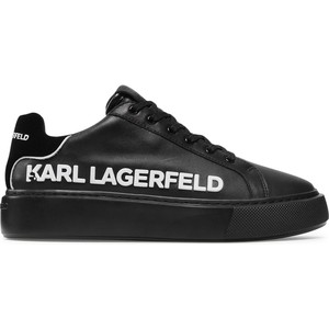 Czarne buty sportowe Karl Lagerfeld sznurowane z nadrukiem