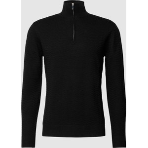 Czarny sweter Emporio Armani w stylu casual ze stójką