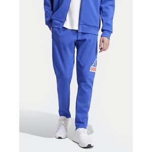 Niebieskie spodnie Adidas z dresówki w sportowym stylu