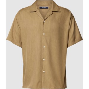 Brązowa koszula Jack & Jones w stylu casual z krótkim rękawem