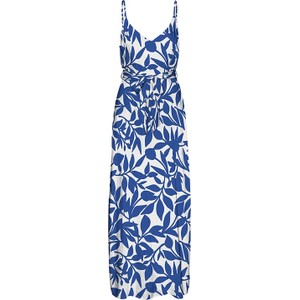 Niebieska sukienka Vero Moda na ramiączkach maxi z dekoltem w kształcie litery v