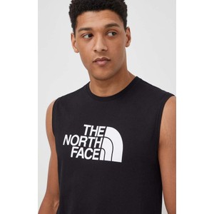Czarna koszulka The North Face w sportowym stylu z krótkim rękawem
